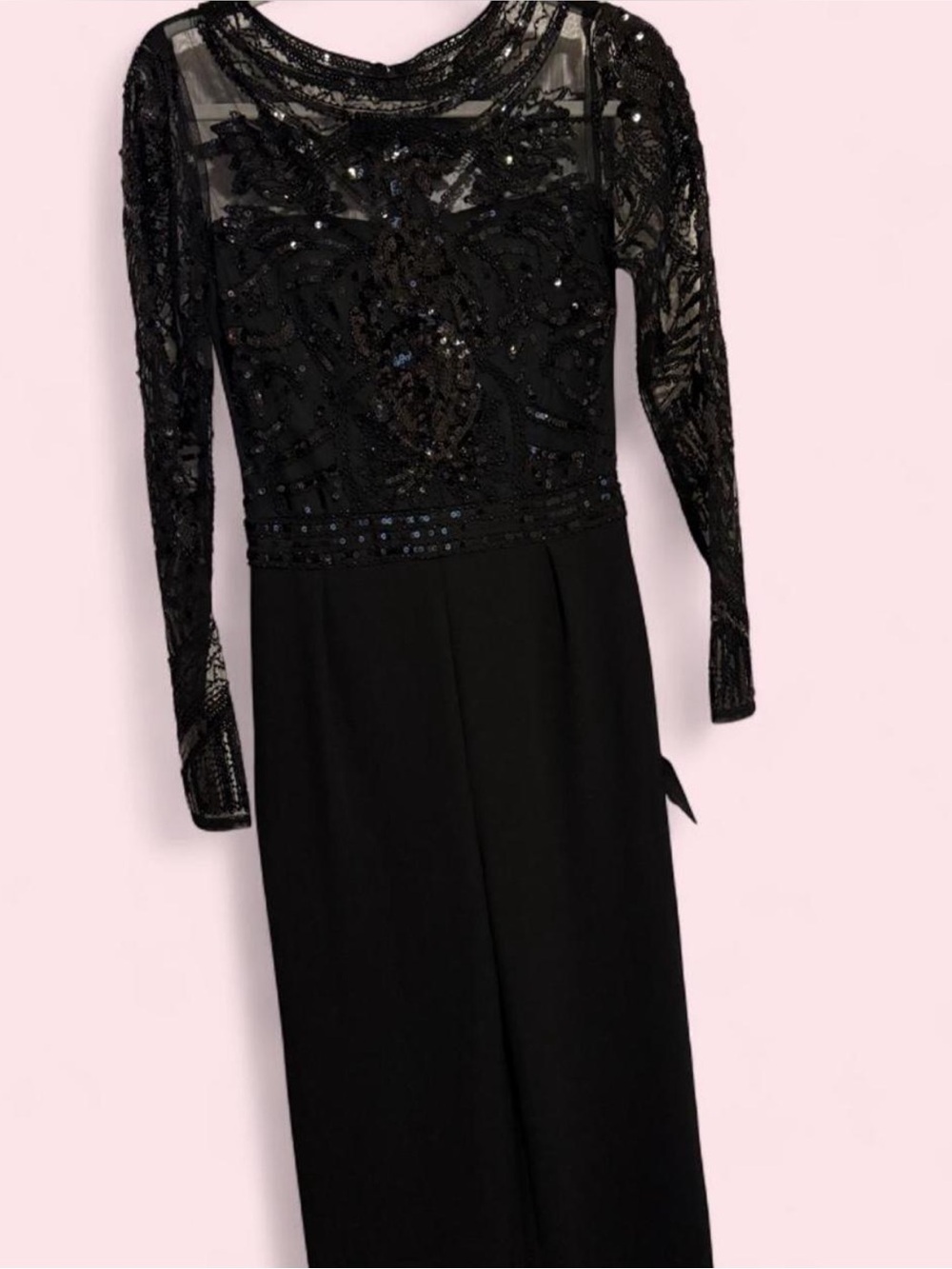 Lulus Black Sequin Jumpsuit